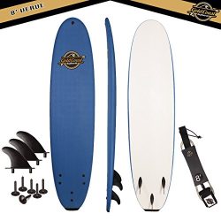 Gold Coast Surfboards – 8′ Soft Top Foam Surfboard – The Verve – High Pe ...