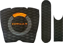 Skimboard Traction Stomp Pad Grip, Black, Universal Fit for all Fiberglass Skim Board Models and ...