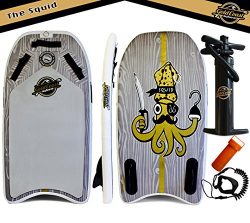 Gold Coast Surfboards – Inflatable Body Board Boogy Board with Fins- The Squid – 42” ...