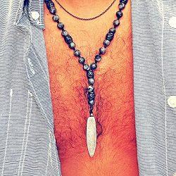 surfboard pendant necklace – Surf Necklace – Men Long necklace – Long Gemstone ...