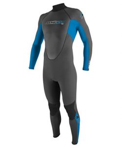 O’Neill Wetsuits Youth 3/2 mm Reactor Full Suit, Graphite/Bright Blue/Graphite, 12