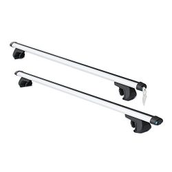 48″ Aluminum Car Top Locking Roof Rack Cross Bars For Snowboard Kayak Canoe Luggage Carrie ...