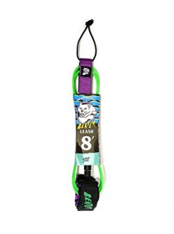 Catch Surf Beater 8′ Leash, Green/Purple