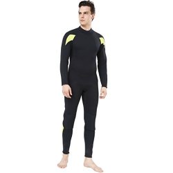 Mens 3mm Full Suit Wetsuit for Scuba Diving, Dark Lightning Snorkeling Surfing Thick and Warm Ju ...