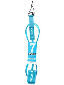 FCS Regular Surfboard Leash – Teal – 7′
