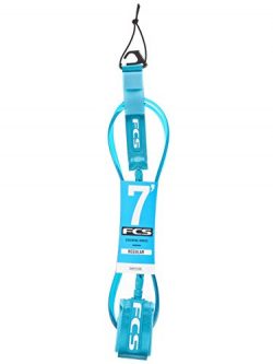 FCS Regular Surfboard Leash – Teal – 7′