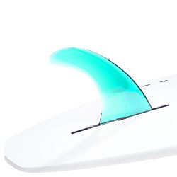 Dorsal Signature Surf SUP Single Center Fin Longboard Surfboard Fins – Aqua 7 Inch / Aqua