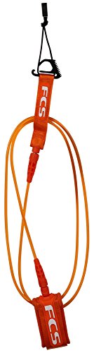 FCS Comp Surfboard Leash – Orange – 6′