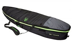 Creatures of Leisure Shortboard Double Bag Charcoal Lime 7ft 1in