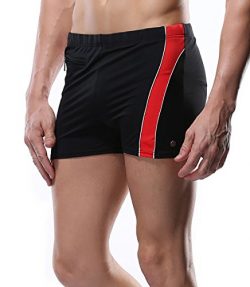 beautyin Men’s Swimwear Surf Board Swimming Jammers Swim Shorts Black L