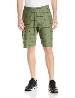 Champion LIFE Men’s Reverse Weave French Terry Short With All Over, Cow Champion Script Vi ...
