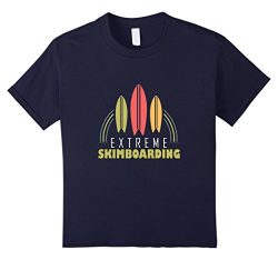 Kids Extreme Skimboarding, Beach T Shirt 10 Navy