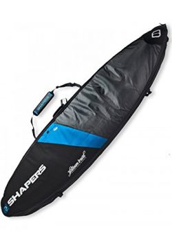 Shapers Platinum Double Travel Surfboard Bag – Choose Size (Black/Blue, 6’3)