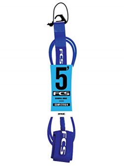FCS 5 FT Premium Competition Shortboard Surfboard Leash Blue Glass