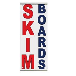 Skim Boards Red Blue Double Sided Vertical Pole Banner Sign 30 in x 60 in