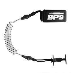 BPS ‘Premium’ Bodyboard Coiled Leash with Leash Plug – Clear / Black