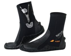 SEAC Basic HD 5mm Neoprene Scuba Boots with Side Zipper