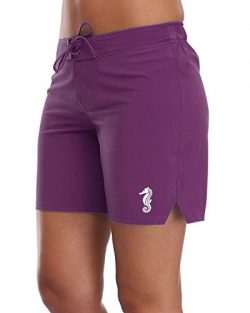 Sociala Womens Boardshorts Swimming Trunks Board Shorts Beach Bottom XXXL Purple