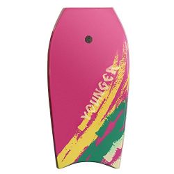 Younger 39 inch Super Bodyboard with IXPE deck, Perfect surfing (Rose)