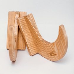 Handmade solid wood racks for Surfboard and Snowboard – “Single Fin” model  ...