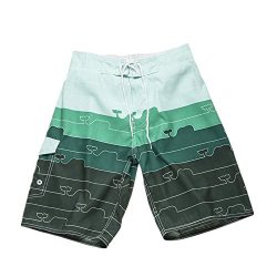 SUNVP Summer Swimming Wear Beach Surf Board Shorts Casual Sport Trunks-Green L