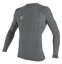 O’Neill Men’s Basic Skins Long Sleeve Rashguard, Smoke Hybrid, XX-Large