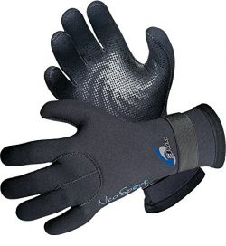 NeoSport Wetsuits Premium Neoprene 3mm Five Finger Glove, Black, X-Small – Diving, Snorkel ...