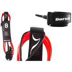 Dorsal Premium Surfboard 6, 7, 8, 9, 10 FT Surf Leash – Red 10 FT Longboard / Red