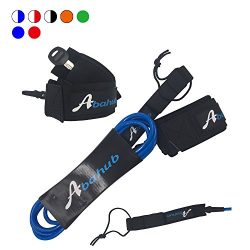 Abahub Premium Surfboard Leash Leg Rope SUP Legrope straight 7 feet blue 7 mm thick