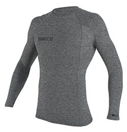 O’Neill Men’s Basic Skins Long Sleeve Rashguard, Smoke Hybrid, X-Large