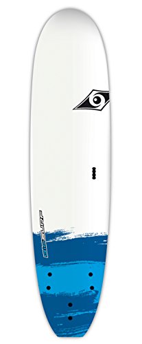 BIC Sport Paint Surf Board, 8’0″, White/Blue/Light Blue