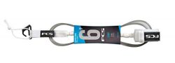 FCS Surfboard Leash 5′ Comp (White, 5′ Comp)