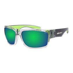 Bomber Eyewear TR104GMGF Non-Polarized Tiger Bomb Safety Glasses 2-Tone Crystal Smoke Frame Gree ...