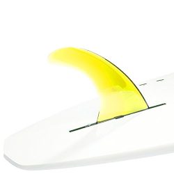 Dorsal Signature Surf SUP Single Center Fin Longboard Surfboard Fins – Yellow 8 inch/Yellow