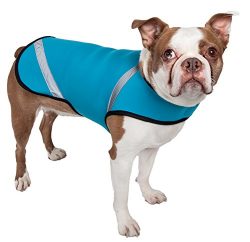 PET LIFE Extreme Neoprene Multi-Purpose Sporty Protective Shell Pet Dog Coat Jacket, Large, Blue