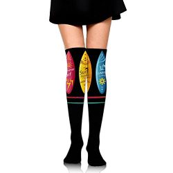 SURFBOARDS Womens Long Knee High Socks Stocking