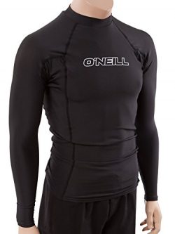 O’Neill Wetsuits UV Sun Protection Mens Basic Skins Long Sleeve Crew Sun Shirt Rash Guard, ...