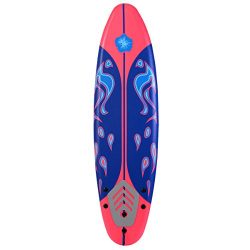 Giantex 6′ Surfboard Surf Foamie Boards Surfing Beach Ocean Body Boarding Red (Red & Blue)