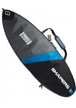 Shapers Platinum Single Travel Surfboard Bag – Choose Size (Black/Blue, 6’7)