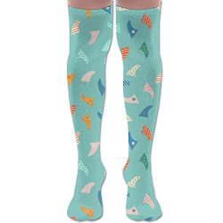 Surfboard Fin Long Socks Knee High Socks Compression Socks Fancy Design Women And Men For Outdoo ...