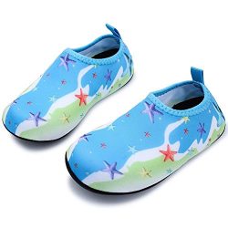 HOBIBEAR Kids Water Shoes Quick Dry Barefoot Sock Aqua Shoes for Beach Swim Pool Dance