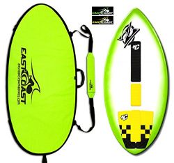 East Coast Skimboards Deluxe Skimboard Package – Zap Wedge Medium 45” – Green Halo D ...