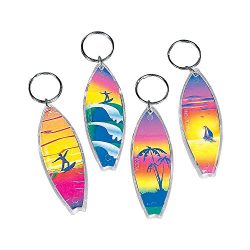 Fun Express – Assorted Surf Board Key Chains (1-Pack of 12)