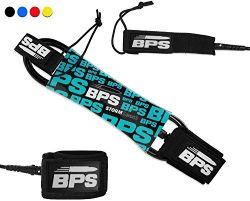 BPS 8′ Surfboard/SUP Straight Leash (with Key Pocket) – Charcoal Black