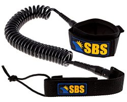 SBS 10′ Coiled SUP Leash – GUARANTEED FOR LIFE – Ultra Premium 10 ft Paddleboa ...