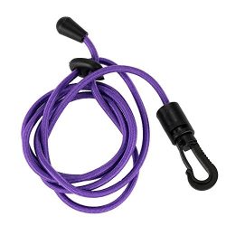 Purple 113cm Rowing Boats Elastic Kayak Canoe Safety Rod Leash Fishing Rod Lanyard Paddle Leash  ...