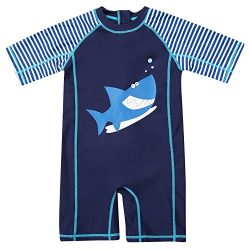 beautyin Toddler Boys Rashguard Swimwear Short Sleeve Sun Shirt Wetsuit Shark
