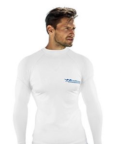 WindRider Men’s Rash Guard Swim Shirt – UPF 50+ Performance Fit Long Sleeve Polyester Sun Guard  ...