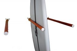 Faux Wood Wall Rack for Surfboards, Snowboards, Wakeboards & Skis (2-Bar Set)