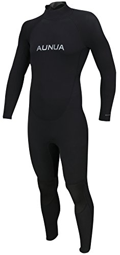 Aunua Men’s 3/2mm Premium Neoprene Diving Suit Full Length Snorkeling Wetsuits(6031 Black XXL)